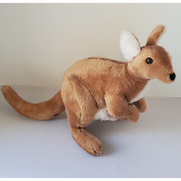 Vintage Dakin KANGAROO Baby JOEY 1975 Cabbie Plush Stuffed Animal 12” Tan Toy - Picture 2 of 13